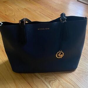 Michael Kors Dark Blue Leather Tote